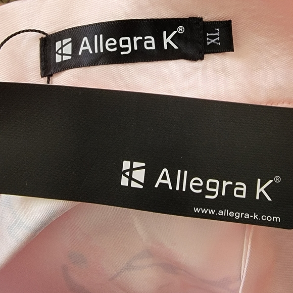 NWT/ Allegra K. Floral Print High Waist Pleated A Line Midi Skirt Dress - Picture 4 of 5